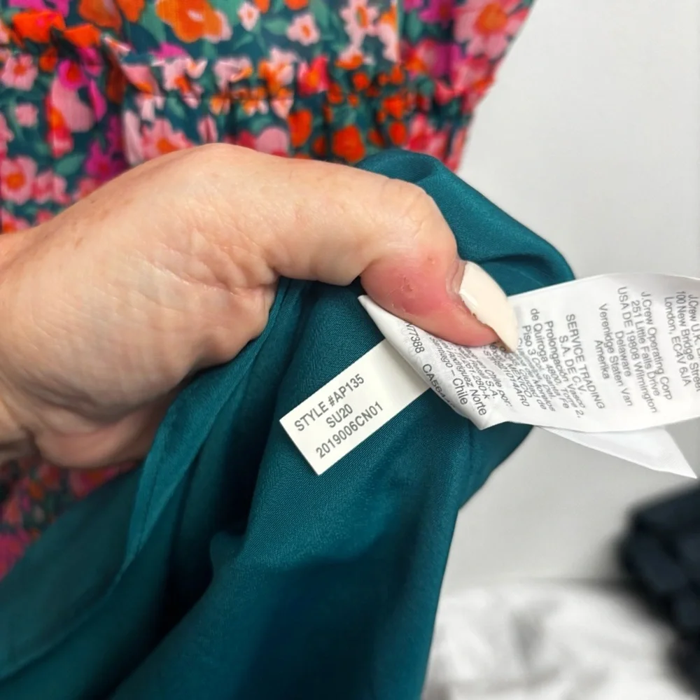 J. Crew Tiered Midi Dress in Micro Meadow Print